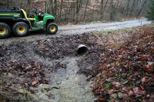 Culvert cleaning after rain